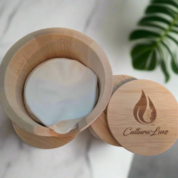 Culturaluxe Bamboo Cotton Reusable Pads with Laundry Bag & Storage Box – 16 Count
