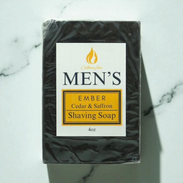 Culturaluxe Men's Cedar & Saffron Shaving Soap Bar